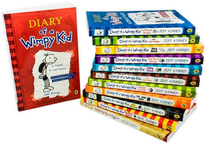 12 X Diary of a Wimpy Kid by Jeff Kinney - 12 Books Collection Set