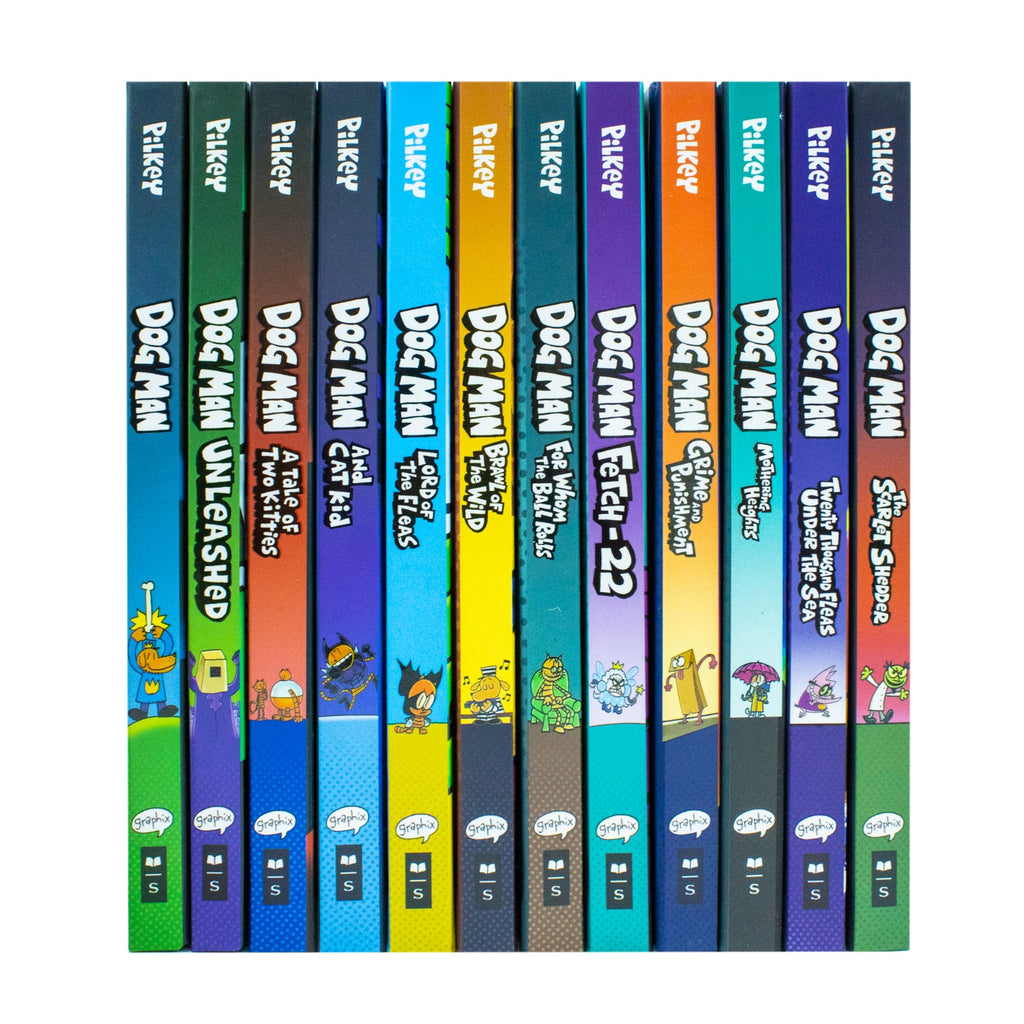 DOG MAN シリーズ12巻セット Dog Man Series 1–12 Books Collection Set by Dav Pilkey – Dog Man, Unle
