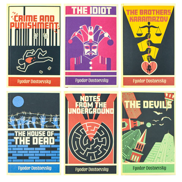 Complete Collection of Fyodor Dostoevsky 6 Books Box Set Classic liter