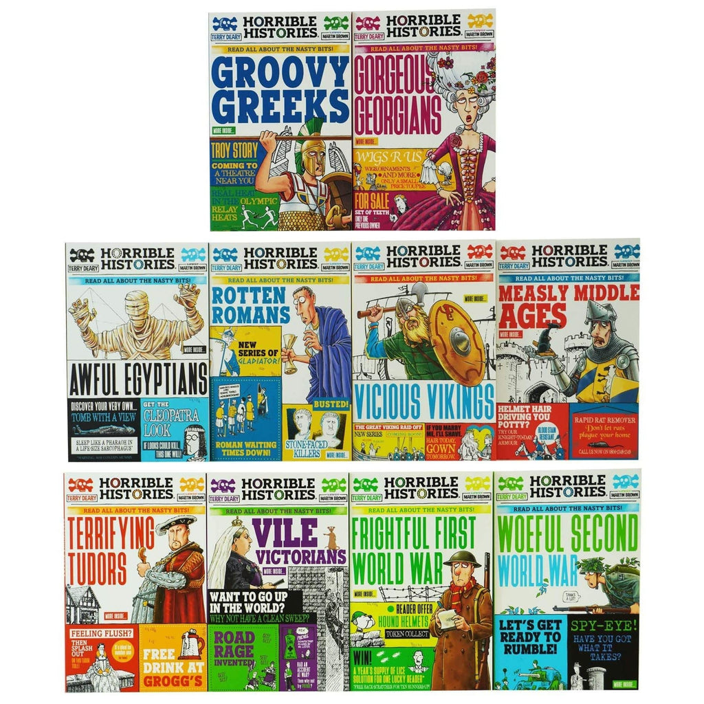 Horrible Histories 11冊セット Horrible Histories Savage 10 Book Collection Set (Awful Egyptians, Rot