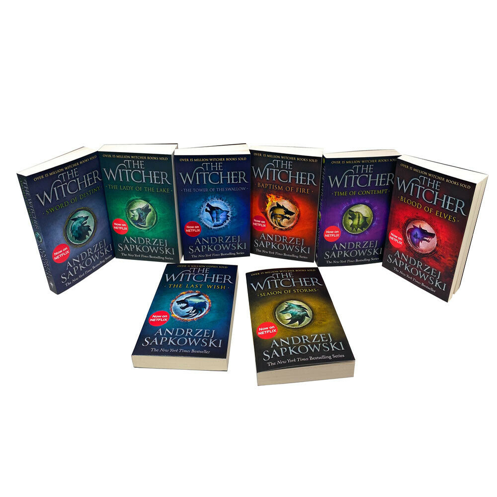 Andrzej Sapkowski Witcher Series Collection 8 Books Set Season of Storms Inc The Last Wish -Netflix Andrzej Sapkowski Witcher Series Collection 8 Books Set Season of Storms Inc The Last Wish -Netflix