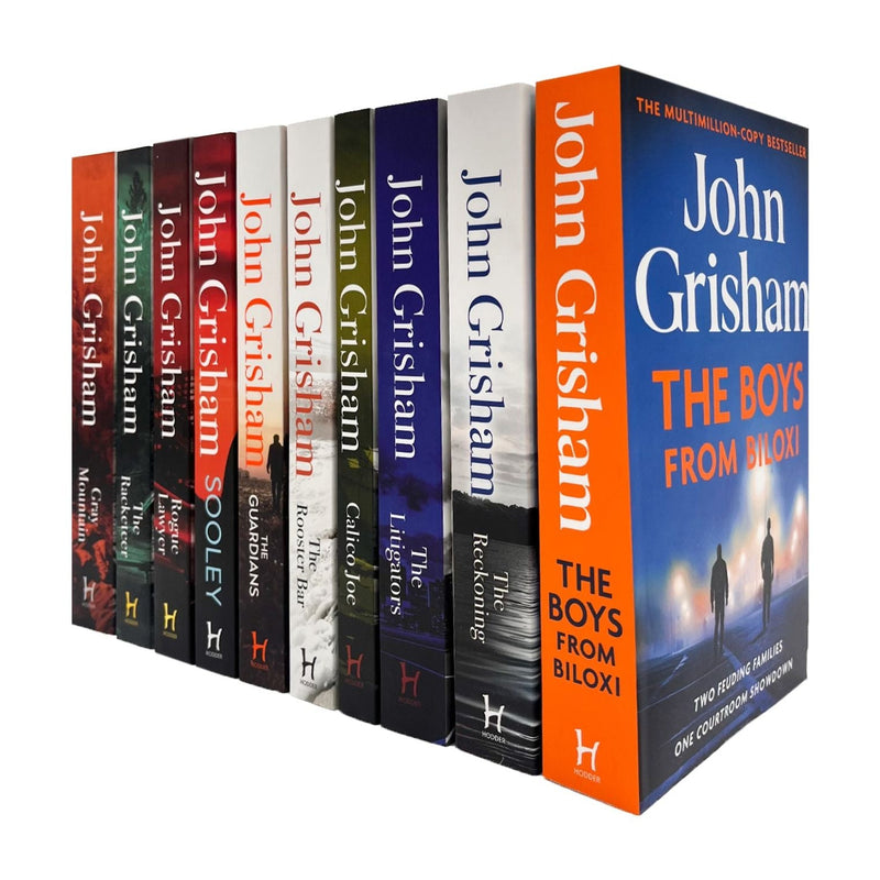 John Grisham 10 Books Collection Set (The Boys From Biloxi, The Reckoning, The Litigators + MORE)
