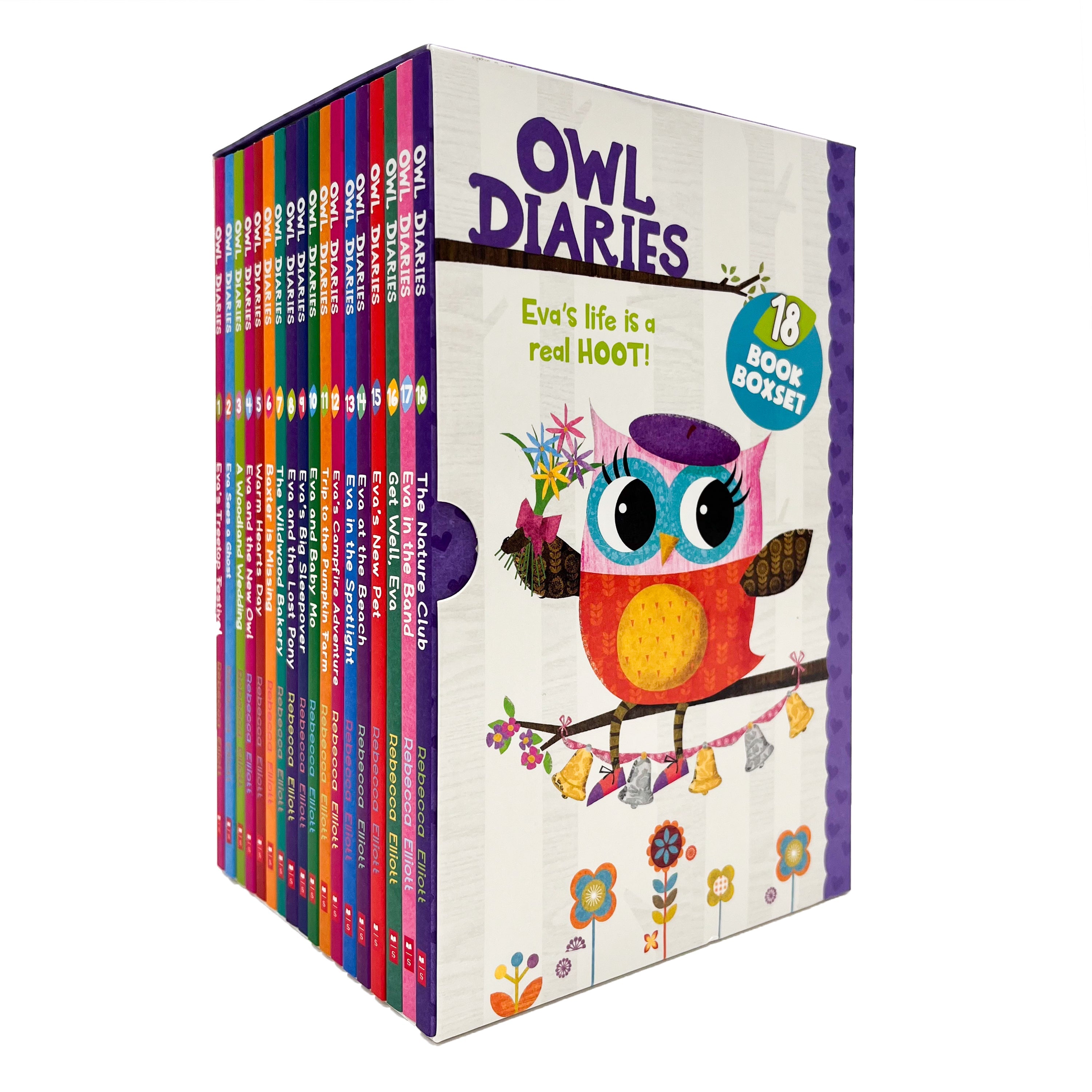 Owl Diaries Collection 1-18 Books Set By Rebecca Elliott (Eva's Treeto