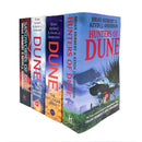 Dune Sequels and Legends of Dune 4 Books Set (Hunters of Dune, Sandworms of Dune, The Machine Crusade, The Butlerian Jihad)