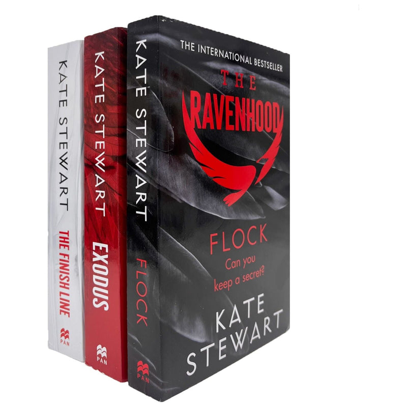 The Ravenhood Series By Kate Stewart 3 Books Collection Set (Flock, Exodus, The Finish Line)