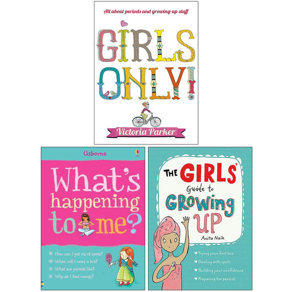 Girls Only, Whats Happening to Me Girls, The Girls Guide to Growing Up 3 Books Collection Set