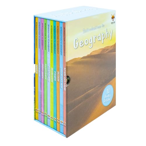 Childrens Introduction To Geography For Beginners 10 Hardback Book Collection Set: (Coral Reefs, Deserts, Forests, Grasslands, Islands, Mountains, ... ... Polar Places, Rainforests, Rivers and Lakes)