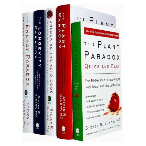 Dr. Steven R Gundry MD 5 Books Collection Set (The Plant Paradox, The Longevity Paradox, The Energy Paradox, Unlocking The Keto Code and [Paperback] The Plant Paradox Quick and Easy)