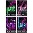 Madison Kate Series 4 Books Collection Set by Tate James | Reverse Harem Dark Romance Thriller - Hate, Liar, Fake & Kate