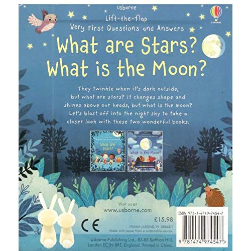 Usborne Lift The Flap What Are Stars And What Is The Moon 2 Book Set Pack
