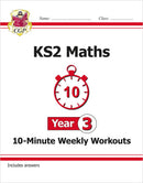 CGP KS2 Year 3 10-Minute Weekly Workout Bundle – Ages 7-8 (Maths, English, Times Tables, Spelling and Vocabulary)