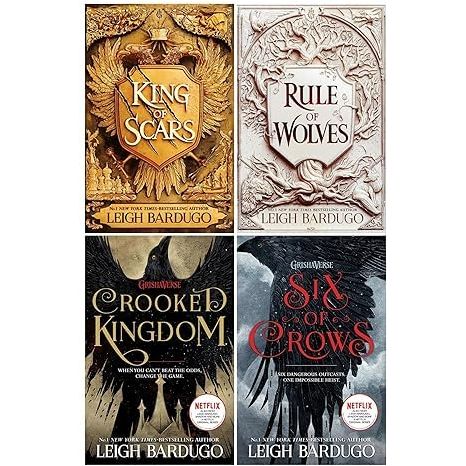 Leigh Bardugo 4 Books Collection Set (Rule of Wolves, King of Scars, Six of Crows And Crooked Kingdom)