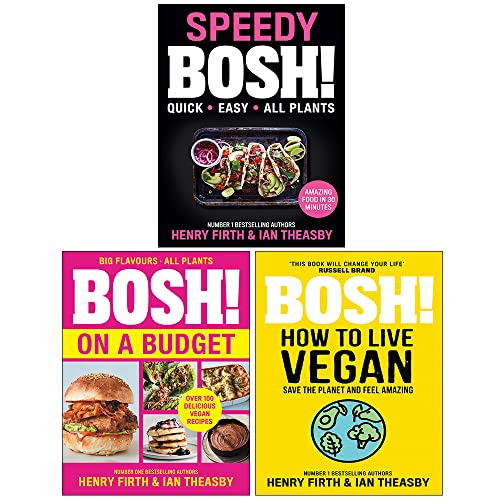 Speedy BOSH [Hardcover], BOSH on a Budget, BOSH How to Live Vegan By Henry Firth and Ian Theasby 3 Books Collection Set
