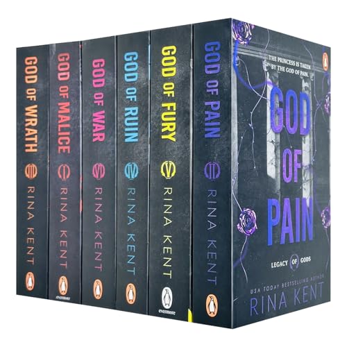 Legacy of Gods Series 6 Books Collection Set By Rina Kent (God of Pain, God of Fury, God of Ruin, God of War, God of Malice and God of Wrath)