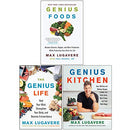 Genius Living Collection 3 Books Set by Max Lugavere (Genius Foods, The Genius Life, Genius Kitchen)