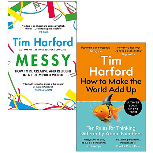 Tim Harford Collection 2 Books Set (Messy and How to Make the World Add Up)