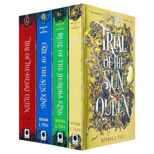 Artefacts of Ouranos Series 4 Books Collection Set By Nisha J. Tuli (Trial of the Sun Queen, Rule of the Aurora King, Fate of the Sun King and Tale of the Heart Queen)