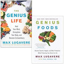 Max Lugavere 2-Book Collection Set (The Genius Life & Genius Foods – Nutrition, Health, Wellness, Diet, Brain & Body Health, Self-Help & Fitness)