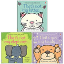 That’s Not My Touchy Feely 3 Books Collection Set by Fiona Watt – Kitten, Elephant & Teddy Baby Sensory Collection