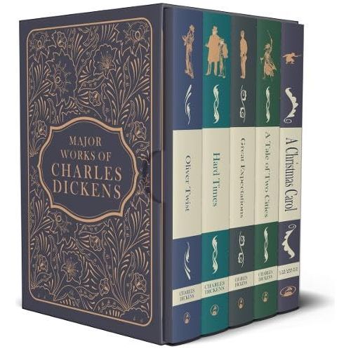 Major Works of Charles Dickens 5 Books Deluxe Hardback Set - A Christm