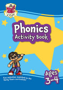 CGP Preschool Activity Book Bundle – Age 3-4 (Phonics, Writing, Reading, Maths, Counting, Numbers 0-10)
