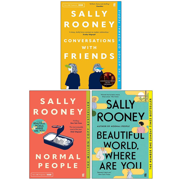 Sally Rooney Collection 3 Books Set (Beautiful World Where Are You, Normal People, Conversations with Friends)