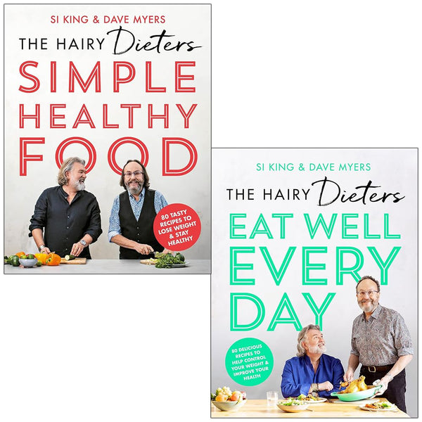 The Hairy Dieters Collection 2 Books Set By Hairy Bikers (Hairy Dieters' Simple Healthy Food & Eat Well Every Day)