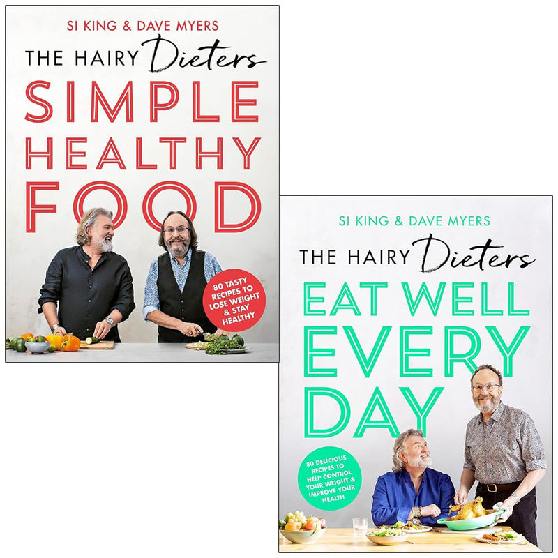 The Hairy Dieters Collection 2 Books Set By Hairy Bikers (Hairy Dieters' Simple Healthy Food & Eat Well Every Day)