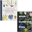 RHS Complete Gardener's Manual By DK and What Gardeners Grow By Bloom 2 Books Collection Set