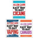 The Easy Way to Quit Cocaine, Easy Way to Quit Vaping and The Easy Way to Quit Cannabis By Allen Carr and John Dicey 3 Books Collection Set