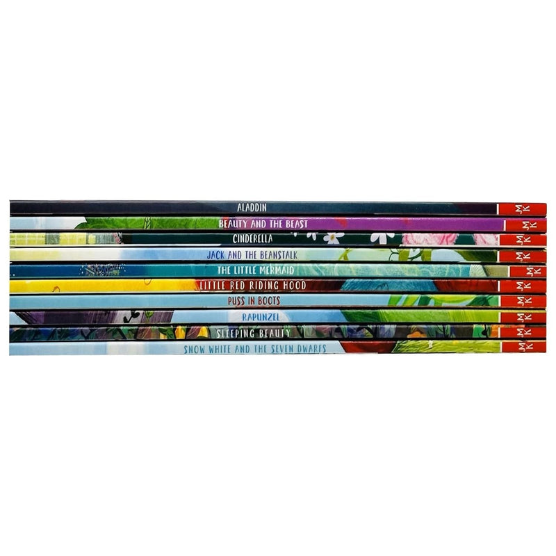 Fairy Tales Little Adventure 10 Books Collection Set (Aladdin, Beauty and the Beast, Cinderella, Jack and the Beanstalk, The Little Mermaid, Little Red Riding Hood, Puss in Boots, Rapunzel & More)