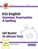 CGP KS2 Year 6 SAT Buster 10-Minute Tests Bundle – Ages 10-11 (English Grammar Punctuation and Spelling, English Reading, Maths, Maths Problem Solving)