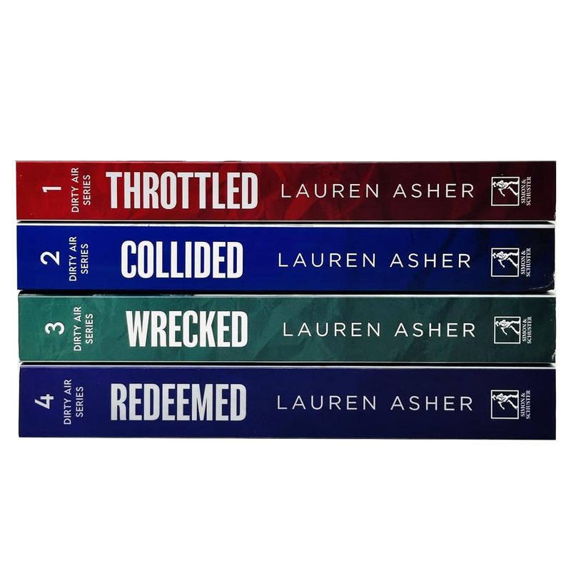 The Dirty Air Series 1-4 Books Collection Set By Lauren Asher (Throttled, Collided, Wrecked & Redeemed)