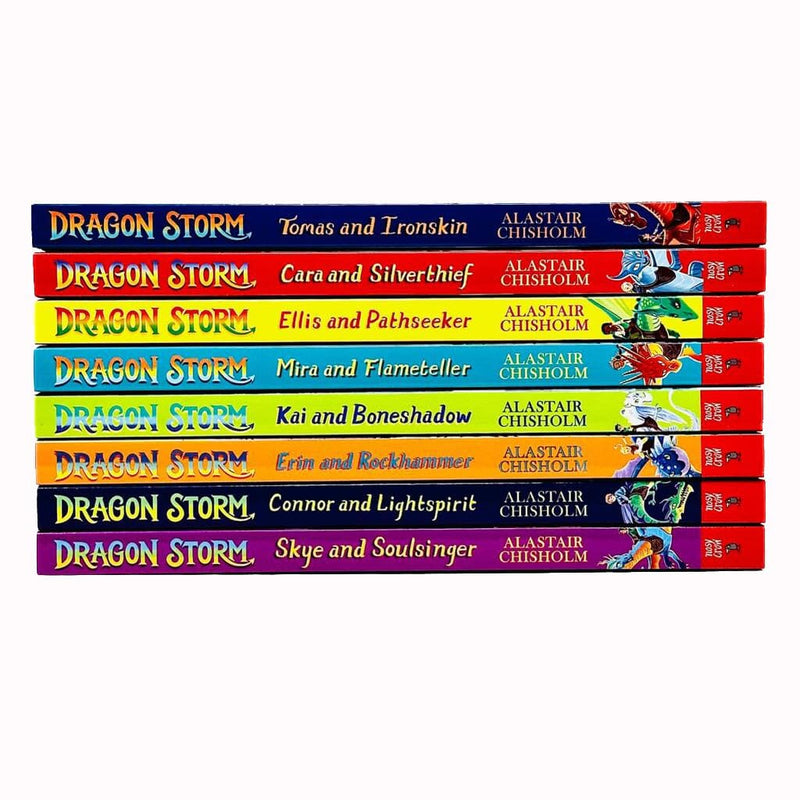 Dragon Storm Series Books 1 - 8 Collection Set By Alastair Chisholm (Tomás and Ironskin, Cara and Silverthief, Ellis and Pathseeker,Mira and Flameteller,Kai and Boneshadow,Erin and Rockhammer &amp; More)