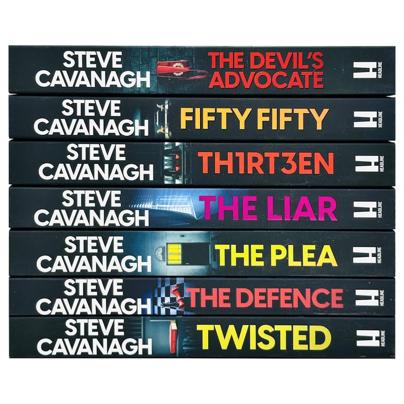 Eddie Flynn Series 7 Books Collection Set By Steve Cavanagh (Twisted,Thirteen, The Defence, The Plea, The Liar, Fifty-Fifty, The Devil's Advocate)