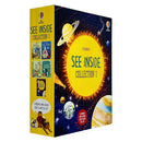 Usborne Lift the Flap See Inside 5 Books Collection Set – Dinosaurs, Your Body & Educational Discovery Collection