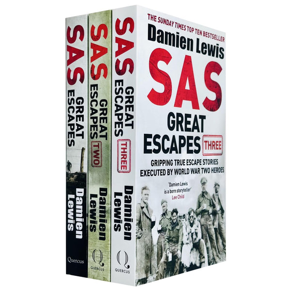 Damien Lewis Collection 3 Books Set (SAS Great Escapes, SAS Great Escapes Two and SAS Great Escapes Three)