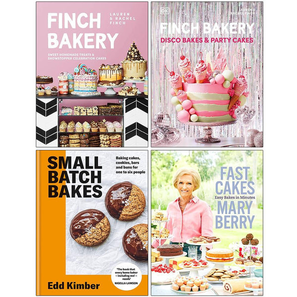 The Finch Bakery, Finch Bakery Disco Bakes and Party Cakes, Small Batch Bakes and Fast Cakes Easy Bakes in Minutes 4 Books Collection Set