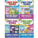 Comic Strip Science Series 4 Books Collection Set (Biology, Chemistry, Physics, Earth and Space)