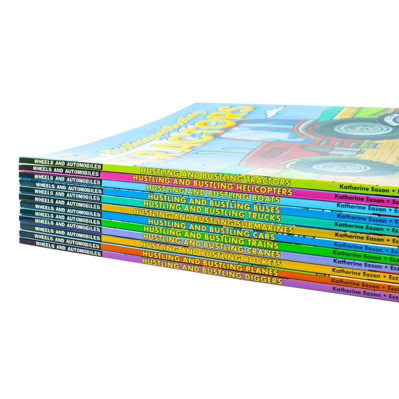 Wheels & Automobiles Collection: 12-Book Set – Educational Kids Books: Wheels, Machines, Boats, Buses & Cars for Fun Learning, Adventure & Creativity