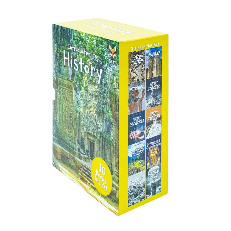 Children Introduction To History For Beginners (Series 2) 10 Hardback Book Collection set: (The Aztecs, Castles, Egyptians, Great Explorers, Great ... And Treasures, World War I, World War II)