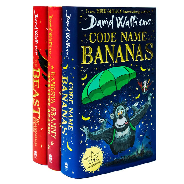 David Walliams 3 Books Set Collection (Code Name Bananas, Gangsta Granny Strikes Again, The Beast of Buckingham Palace)