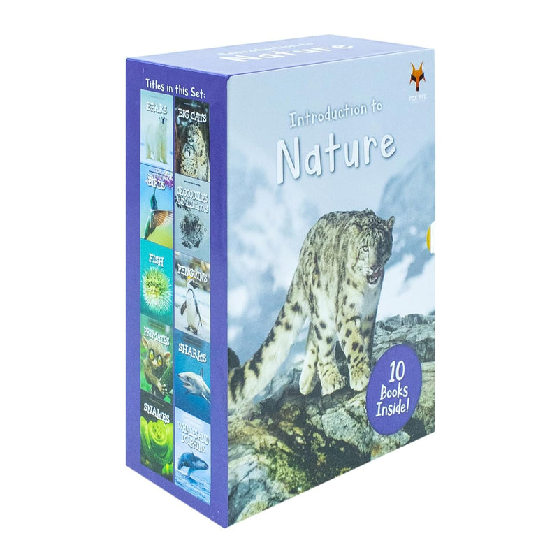Children Introduction To Nature For Beginners 10 Hardback Book Collection Set: (Bear, Big Cats, Birds, Crocodiles And Alligators, Fish, Penguins, Primates, Sharks, Snakes, Whales And Dolphins)