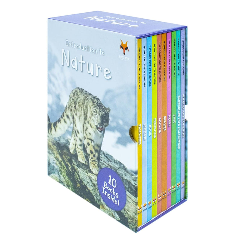 Children Introduction To Nature For Beginners 10 Hardback Book Collection Set: (Bear, Big Cats, Birds, Crocodiles And Alligators, Fish, Penguins, Primates, Sharks, Snakes, Whales And Dolphins)
