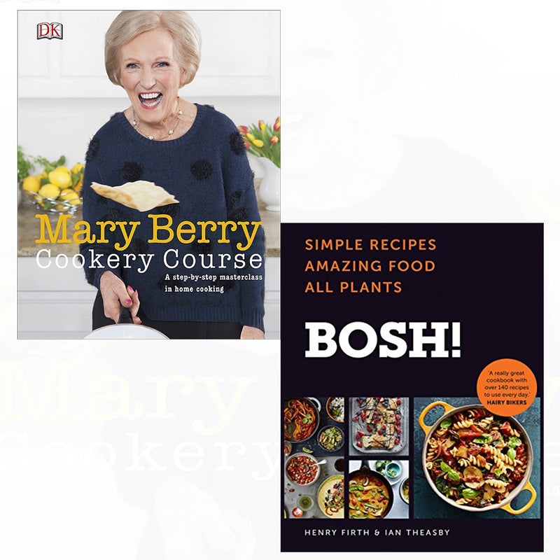 Mary berry cookery course, bosh simple recipes [hardcover] 2 books collection set