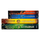 Skandar Series 4 Books Collection Set By A.F. Steadman (Skandar and the Chaos Trials, Skandar and the Phantom Rider, Skandar and the Unicorn Thief and Skandar and the Skeleton Curse)