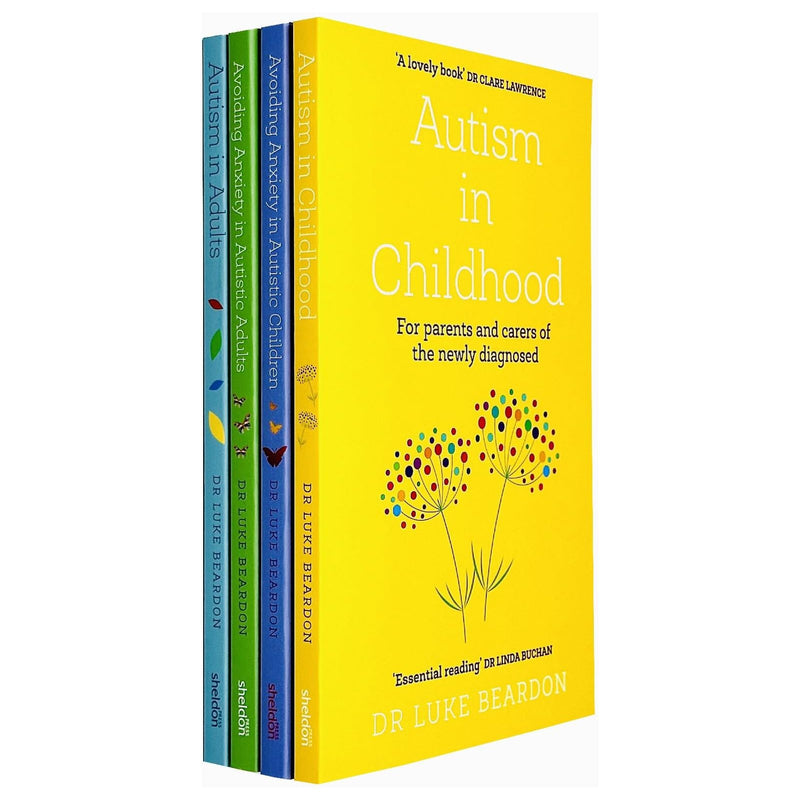 Luke Beardon Collection 4 Books Set (Autism in Adults, Autism in Childhood, Avoiding Anxiety in Autistic Adults, Avoiding Anxiety in Autistic Children)