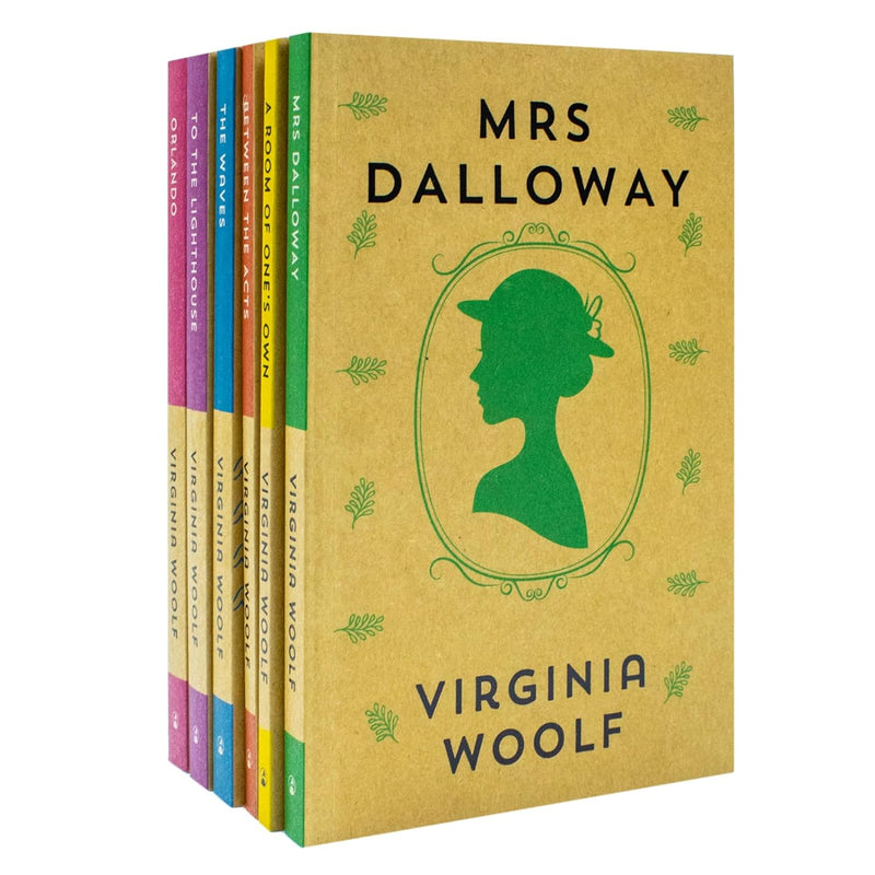 The Virginia Woolf Collection 6 Books set: (A Room Of One's Own, Mrs Dalloway, Between The Acts, The Waves, To The Lighthouse, Orlando)