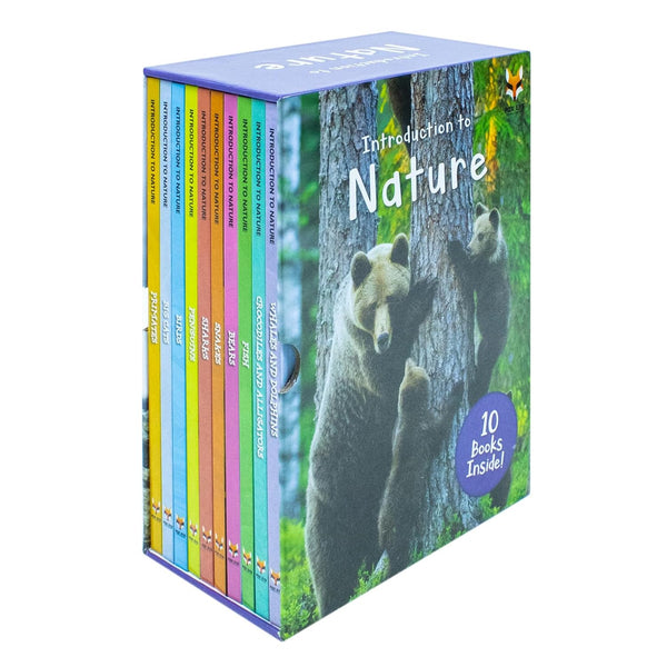 Children Introduction To Nature For Beginners 10 Hardback Book Collection Set: (Bear, Big Cats, Birds, Crocodiles And Alligators, Fish, Penguins, Primates, Sharks, Snakes, Whales And Dolphins)