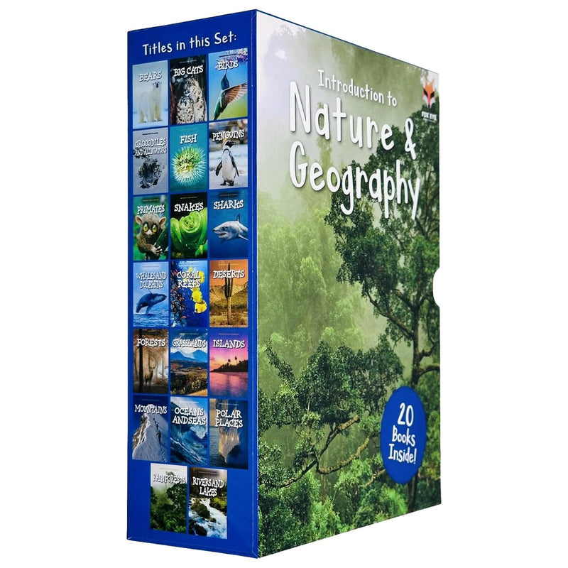 Introduction to Nature and Geography 20 Books Collection Box Set (Bears, Big Cats, Birds, Crocodiles and Alligators, Fish, Penguins, Primates, Sharks, Snakes, Whales and Dolphins & More)